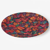 Lebhafte Herbstlaub Pappteller (Schrägansicht)