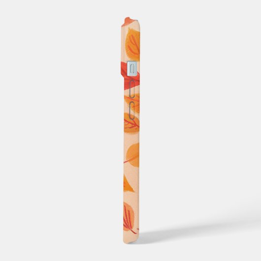 Lebhafte Herbstlaube Muster farbenfroher Herbst iPhone 15 Hülle (Linke Seite)