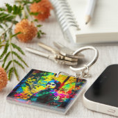 Lebhafte Herbstschönheit Schlüsselanhänger (Vorderseite rechts)