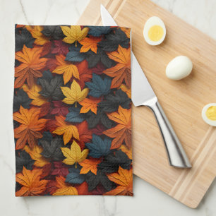 Lebhafte Herbstverläufe - ein Ausbruch von Herbstf Geschirrtuch