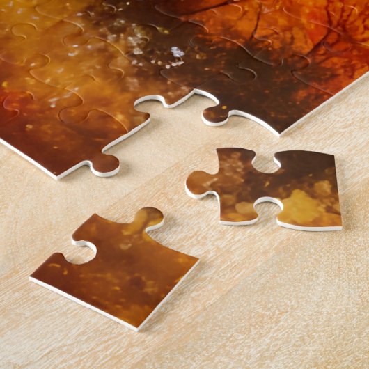 Lebhafte Herbstwaldmalerei - Herbstlandschaft Puzzle (Seite)