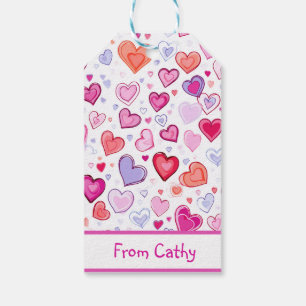 Lebhafte Herzen   Farblich   Benutzerdefiniert nac Geschenkanhänger