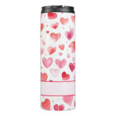 Lebhafte Herzen | Farblich | Benutzerdefinierter T Thermosbecher (Rückseite)