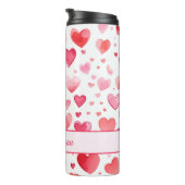 Lebhafte Herzen | Farblich | Benutzerdefinierter T Thermosbecher (Nach rechts gedreht)