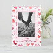 Lebhafte Herzen | INDIVIDUELLE NAME | Valentinstag Feiertagskarte (Stehend Vorderseite)