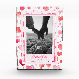 Lebhafte Herzen | INDIVIDUELLE NAME | Valentinstag Fotoblock