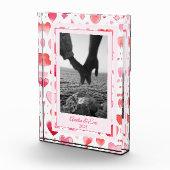 Lebhafte Herzen | INDIVIDUELLE NAME | Valentinstag Fotoblock (Rechts)