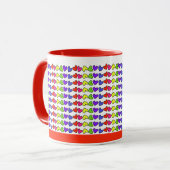 Lebhafte Herzen Tasse (Vorderseite Links)
