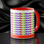 Lebhafte Herzen Tasse
