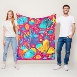 Lebhafte Herzkultur Fleecedecke