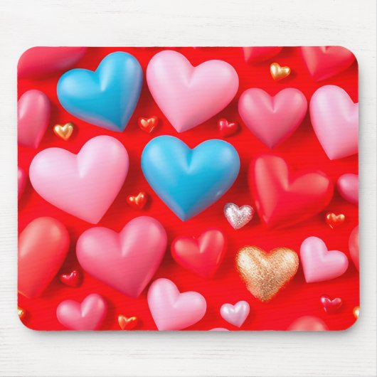 Lebhafte Herzordnung Mousepad (Vorne)