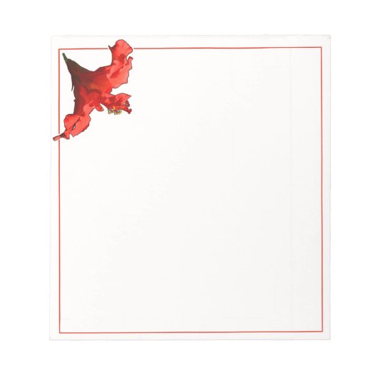 Lebhafte Hibisken-Blume Notizblock (Vorderseite)