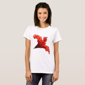 Lebhafte Hibisken-Blume T-Shirt (Vorne ganz)