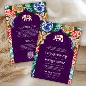 Lebhafte Hochzeit der indischen Volkskunst Einladung