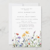 Lebhafte Hochzeit der Wasserfarben Einladung (Vorderseite)