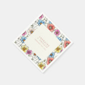 Lebhafte Hochzeit wild lebender Blume Serviette (Ecke)