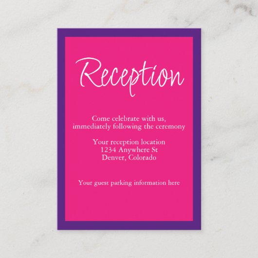 Lebhafte Hochzeitsempfehlung für Sunrise Mix & Mat Begleitkarte (Vorderseite)