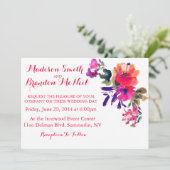 Lebhafte Hochzeitsfeier Einladung (Stehend Vorderseite)