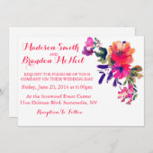 Lebhafte Hochzeitsfeier Einladung (Vorne/Hinten)