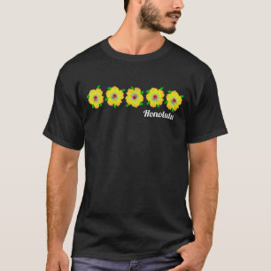 Lebhafte Honolulu Hawaii Hibiskus Blume T-Shirt