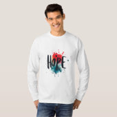 Lebhafte HOPE Wasserfarbe Inspiration T-Shirt (Vorne ganz)