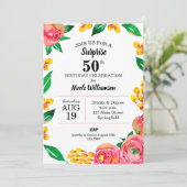 Lebhafte Hot Pink Blume Überraschung Geburtstag lä (Stehend Vorderseite)