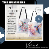 Lebhafte Hummingvögel im Flug Tote Beutel Tasche