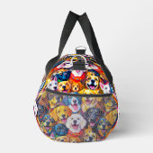 Lebhafte Hunde Print Duffle Bag (Rechts)
