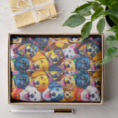Lebhafte Hunde Print Seidenpapier (Geschenk)
