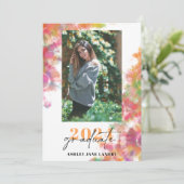 Lebhafte, individuell anpassbare Abschluss-Einladu Einladung (Stehend Vorderseite)