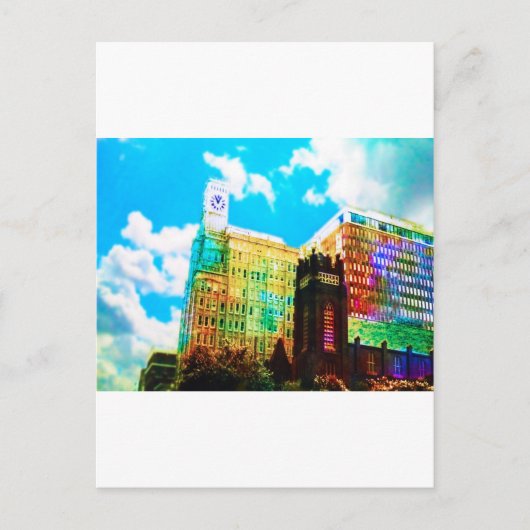 lebhafte Innenstadt Postkarte (Vorderseite)