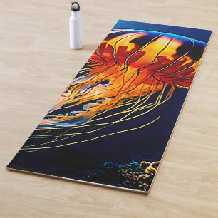 Lebhafte Jellyfish Unterwasserkunst Yogamatte