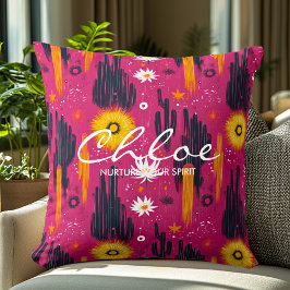 Lebhafte Kakteen und Sonnenburst-Wellness-Personal Kissen