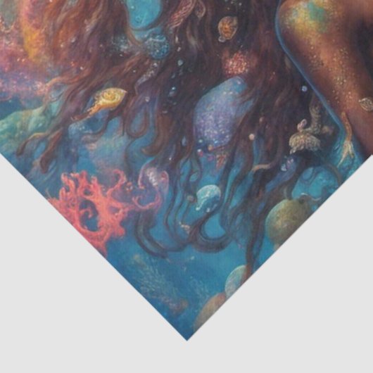 Lebhafte karibische Meerjungfrau Seidenpapier (Ausschnitt)