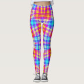 lebhafte, karierte Leggings (Vorderseite)