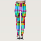 Lebhafte Karierte Leggings (Vorderseite)