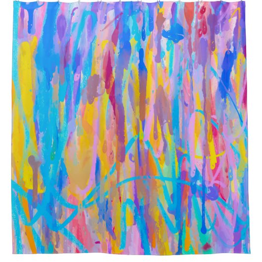 Lebhafte Kaskade Duschvorhang (Vorderseite)