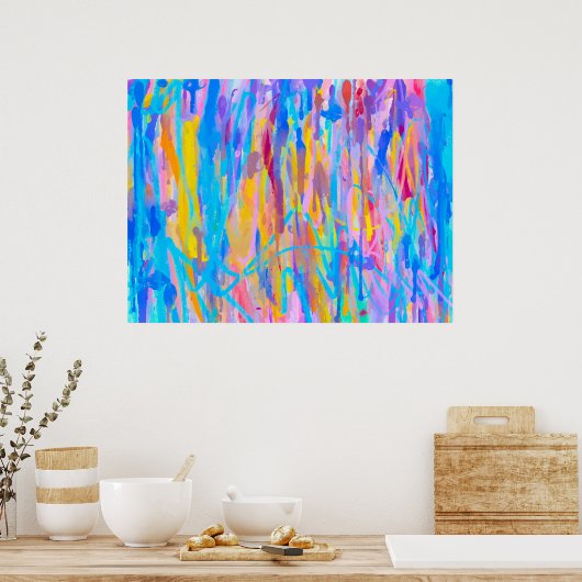 Lebhafte Kaskade Poster (Küche)