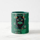 Lebhafte Katzenfusion Zweifarbige Tasse (Mittel)