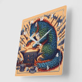 Lebhafte Katzenschmieden-Tools in Workshop Quadratische Wanduhr (Winkel)