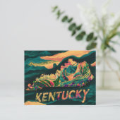 Lebhafte Kentucky Karte Kunst (Stehend Vorderseite)