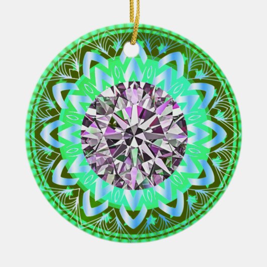 Lebhafte Keramik Keramik Ornament (Vorne)