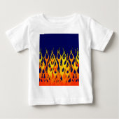 Lebhafte klassische Racing-Flammen auf Navy Blue Baby T-shirt (Vorderseite)