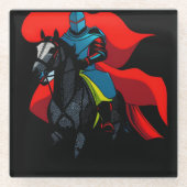 Lebhafte Knight T - Shirt Throw Kissen Getränke Co Glasuntersetzer (Vorderseite)