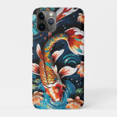 Lebhafte Koi und wunderschöne Blume Aquatic Scene Case-Mate iPhone Hülle (Rückseite)