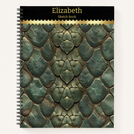 Lebhafte, komplexe Schlangenmuster Notizblock (Vorderseite)