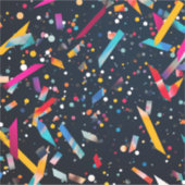 Lebhafte Konfetti Vinyl Sticker (Vorderseite)