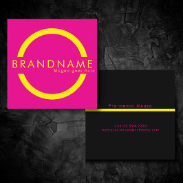 Lebhafte Kontrastfarbe, eine kühne, moderne Quadratische Visitenkarte