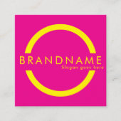 Lebhafte Kontrastfarbe, eine kühne, moderne Quadratische Visitenkarte (Vorderseite)