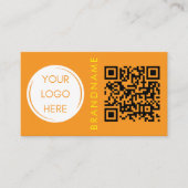 Lebhafte Kontrastfarbe, Logo und QR-Code modern Visitenkarte (Vorderseite)